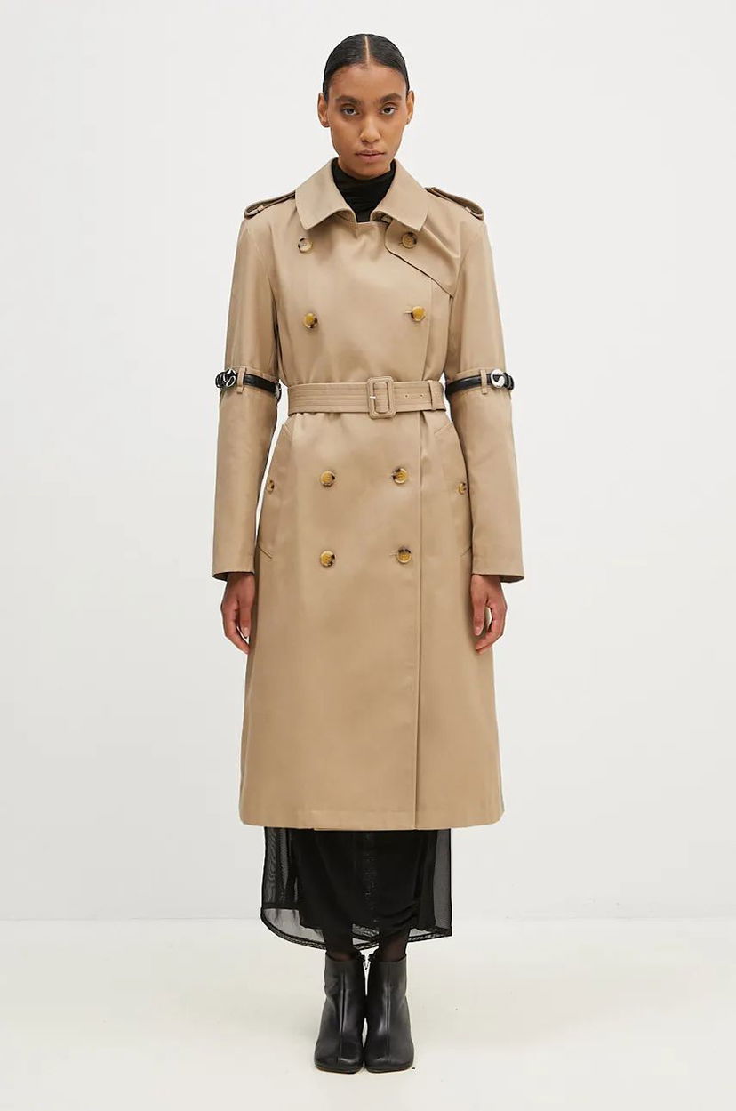 Trenssitakki Coperni Hybrid Trench Coat Beige | COPM21836