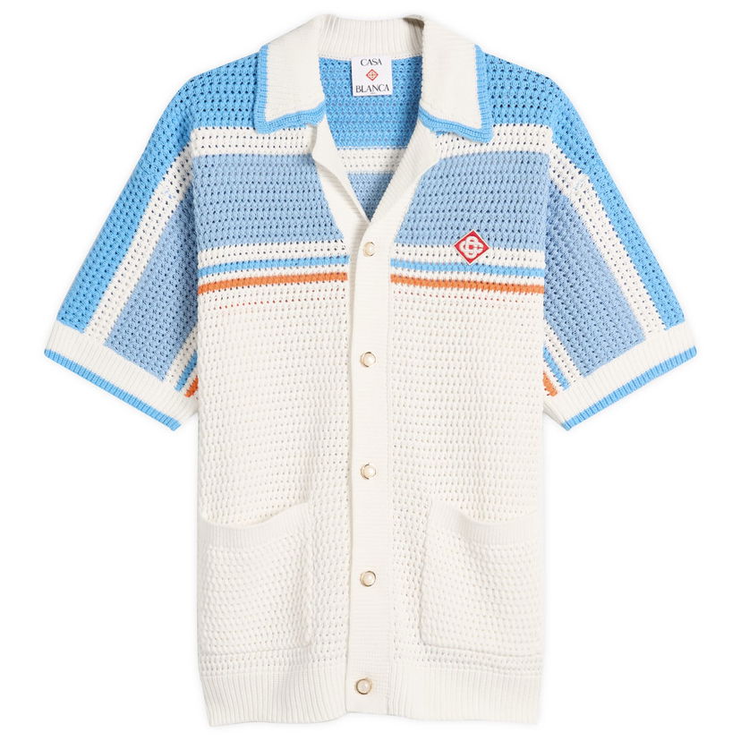 Paita Casablanca Casablanca Faux Crochet Cotton Shirt Valkoinen | MPF25-KW-997-01