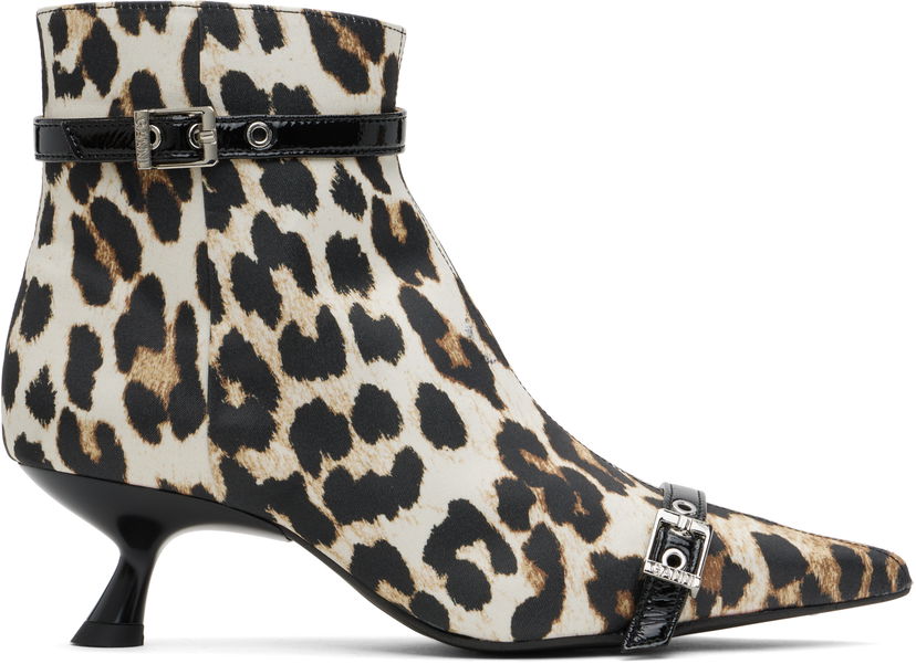 Kengänhoito GANNI GANNI Satin Eyelets Kitten Heel Boots Monivärinen | S2883