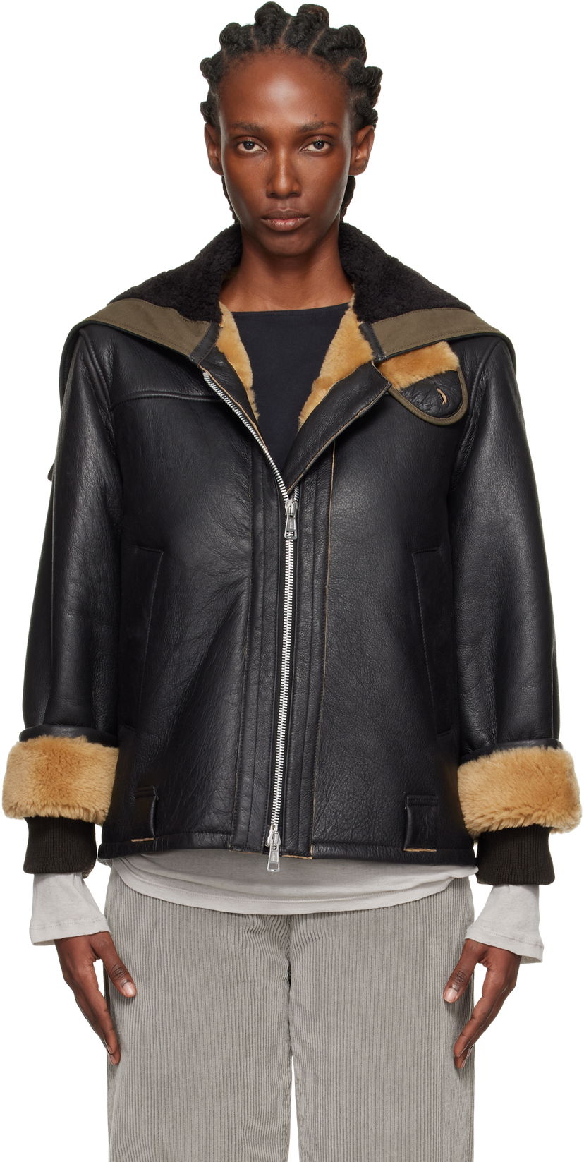 Takki OUR LEGACY Our Legacy Blizzard Shearling Leather Jacket Musta | W4259BN