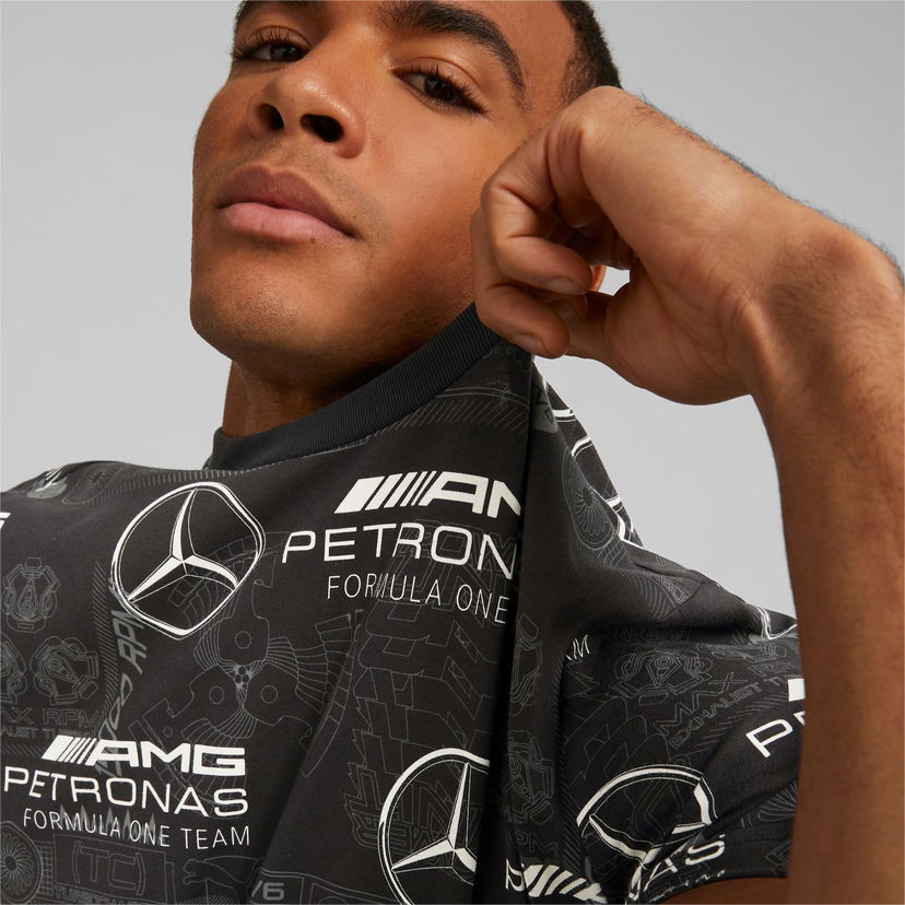 T-paita Puma Mercedes-AMG Petronas Motorsport Men's Printed T-Shirt Musta | 538480_01
