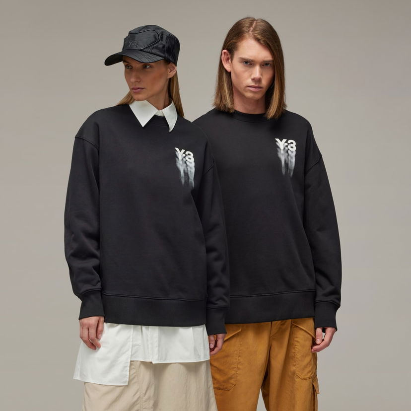 Huppari Y-3 Graphic Crew Sweat Musta | IZ3171