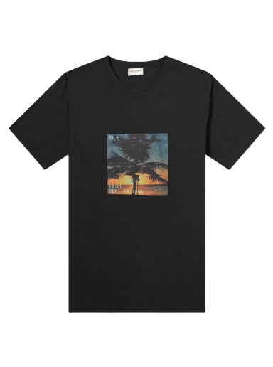 T-paita Saint Laurent Palm Photo Print Tee Musta | 652565-Y36AD-1068