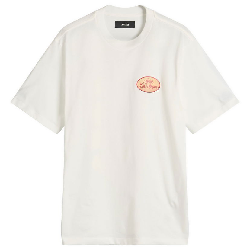 T-paita AMIRI AMIRI Station Patch T-Shirt, Size Large Valkoinen | AMJYTE1201-Ivory