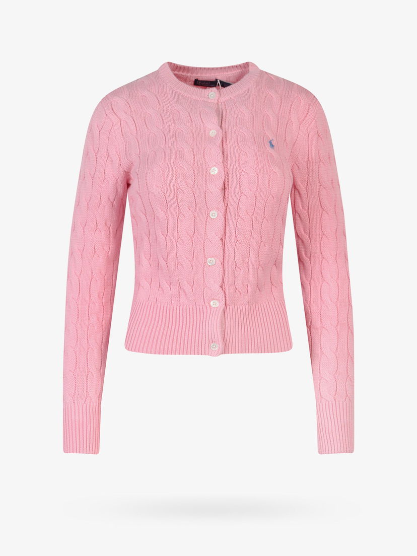 Villapaita Polo by Ralph Lauren Pink Cable Knit Cardigan Vaaleanpunainen | 211891643004