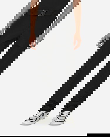 Housut Off-White Buckle Dry Wool Slim Pants Musta | OMCA214F22FAB002 1000, 0