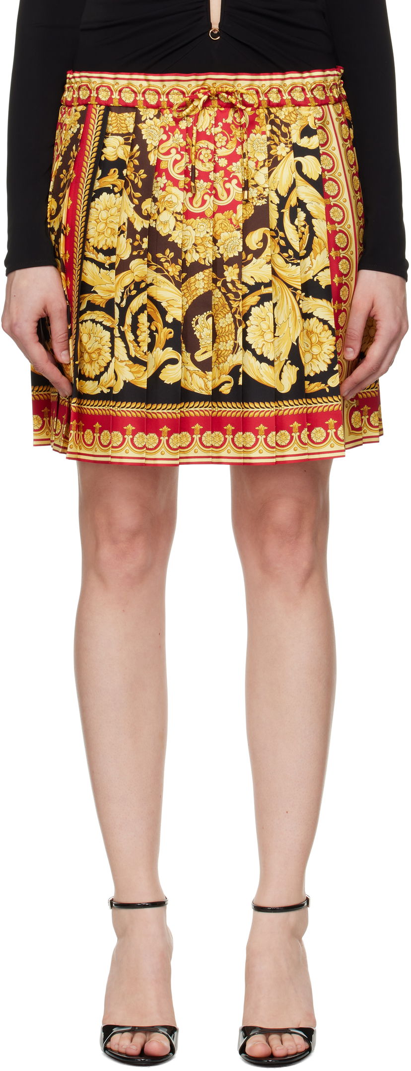 Hame Versace Versace Barocco 92 Foulard Silk Miniskirt Monivärinen | 1020295_1A15215