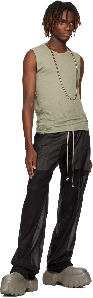 Housut Rick Owens Rick Owens Hollywood Dietrich Drawstring Trousers Musta | RU01E5378 CV, 3