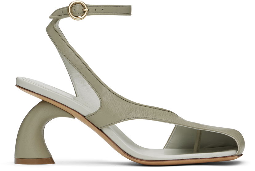 Asusteet Dries Van Noten Dries Van Noten Asymmetrical Heeled Sandals Vihreä | WS251-1304-112