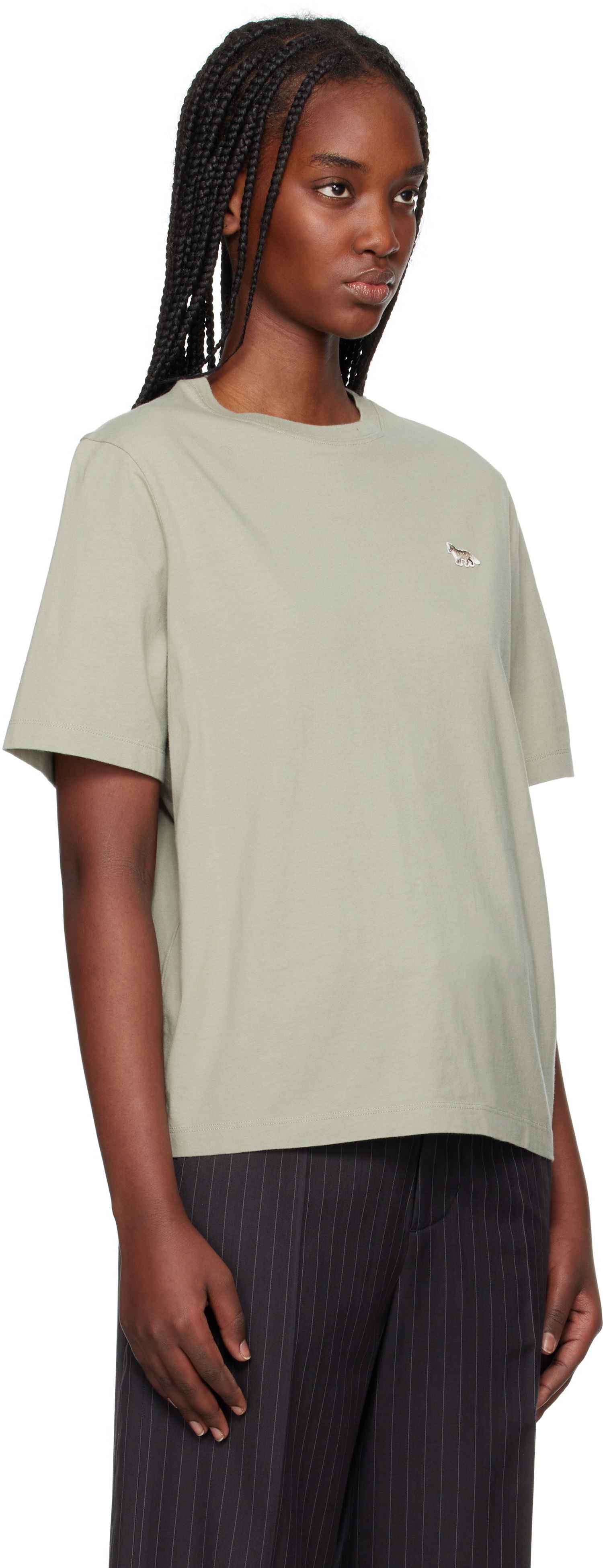 T-paita MAISON KITSUNÉ Maison Kitsuné Baby Fox Patch Comfort T-Shirt Vihreä | OW00107KJ0008, 1