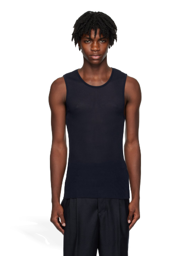 Tankkitoppi AMI Long Tank Top Tummansininen | HTK101.JE0022