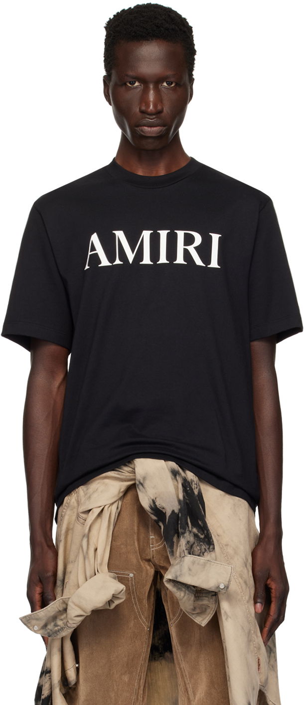T-paita AMIRI Black Bonded-Logo T-Shirt Musta | AMJYTE1073