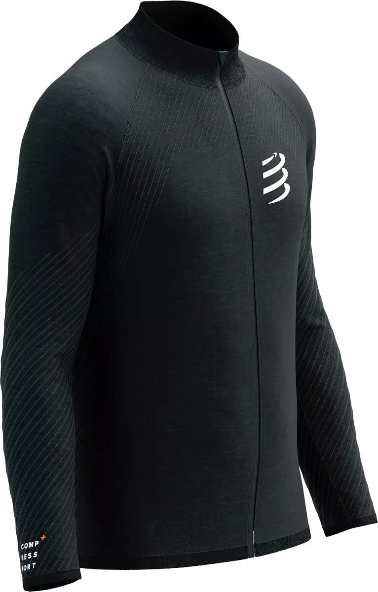 Huppari Compressport Seamless Zip Sweatshirt Musta | aswu2199014