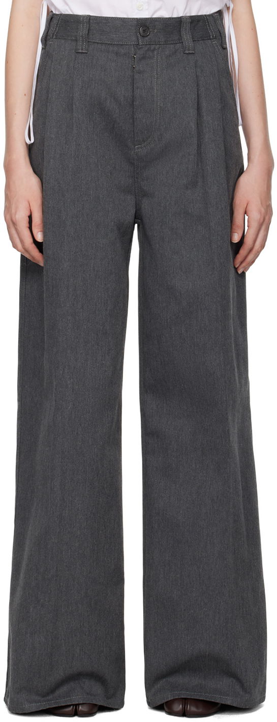 Housut Maison Margiela Creased Trousers Harmaa | S51KA0598 M35239