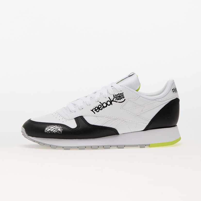 Tennarit ja kengät Reebok Classic Leather Core Black/ Ftw White/ Acid Yellow Valkoinen | 100075004