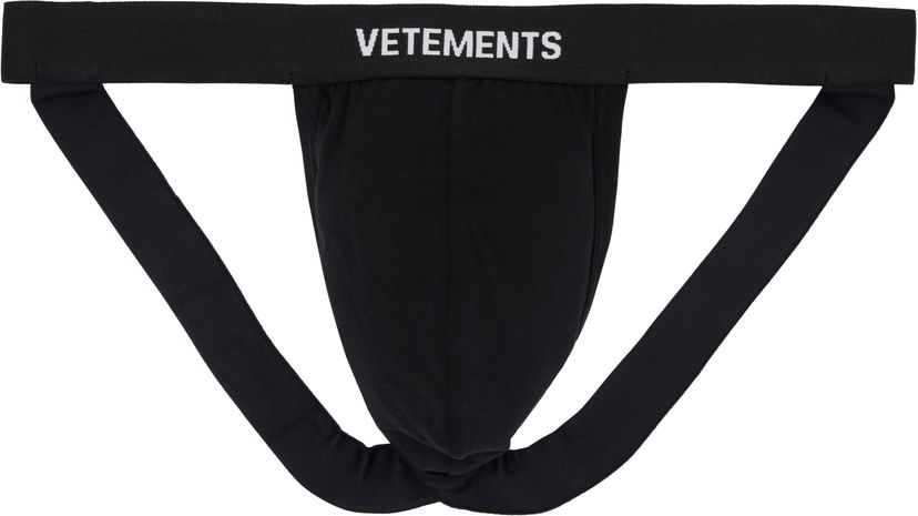 Pikkuhousut VETEMENTS Vetements Logo Jockstrap Musta | MH76UN200BB
