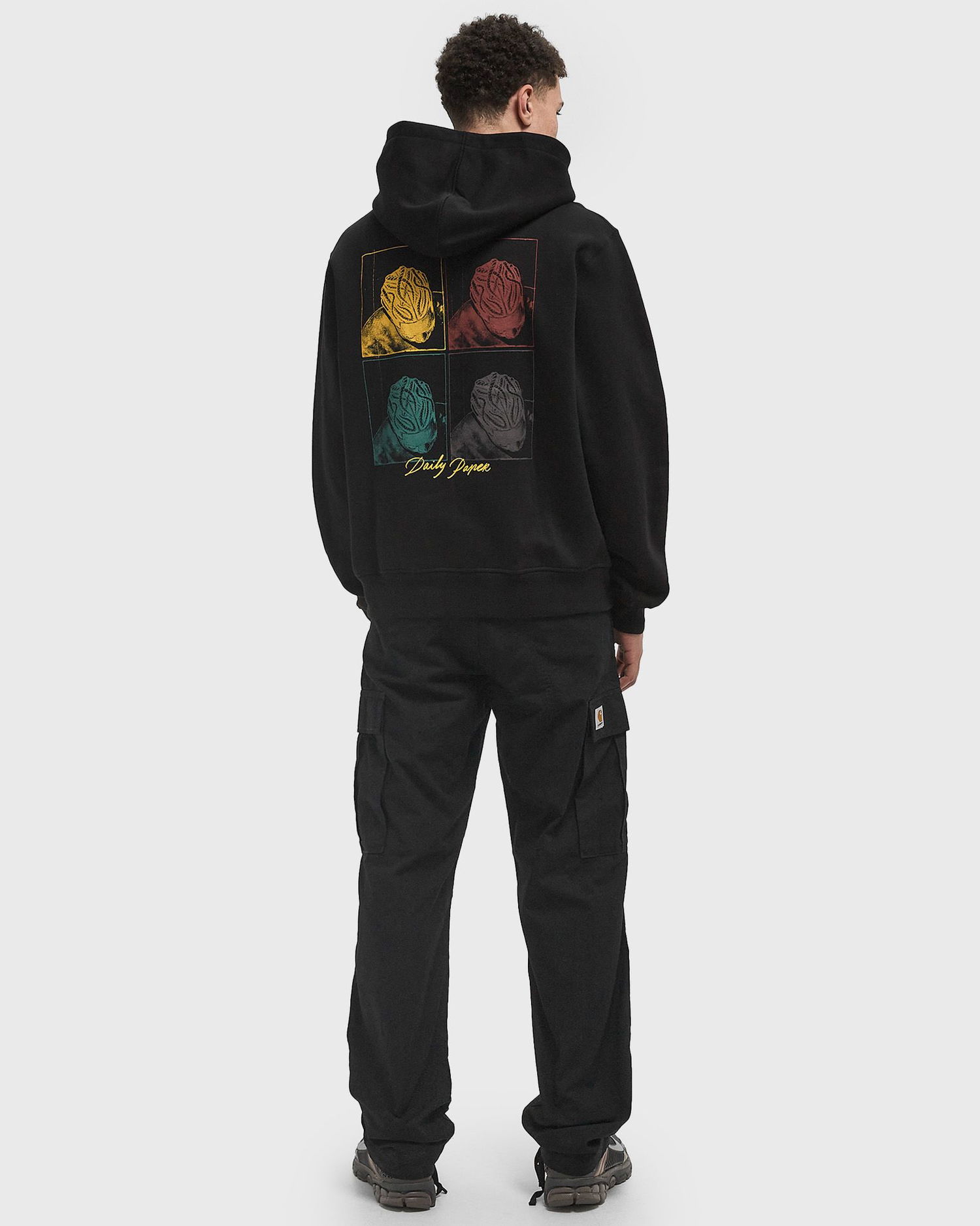Huppari DAILY PAPER Daily Paper Frame Hoodie Musta | 2511046, 1
