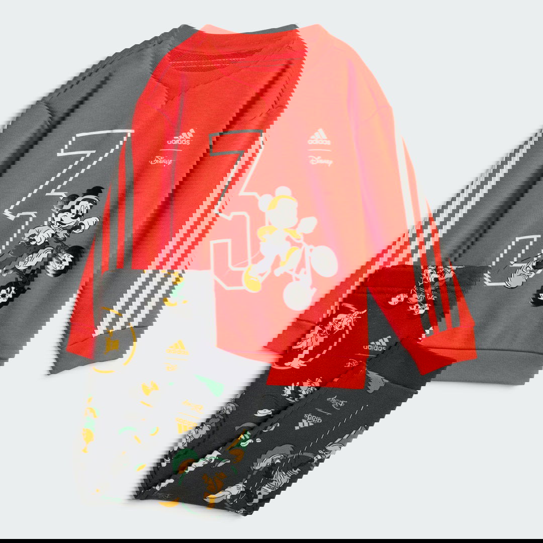 Verryttelypuku adidas Performance Disney Mickey Mouse Sweatshirt and Pants Set Punainen | JG1251, 0