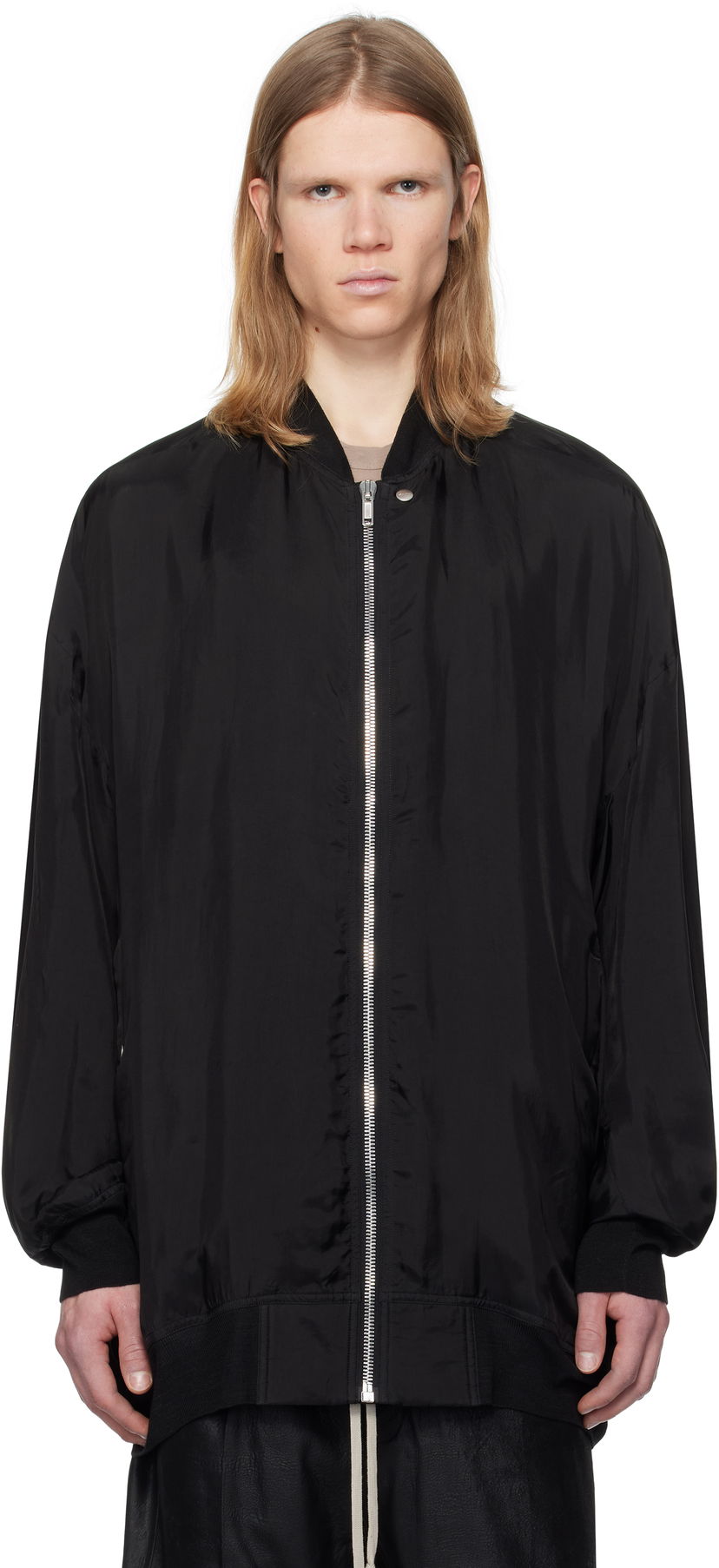 Bomber-takki Rick Owens Rick Owens Hollywood Peter Flight Bomber Jacket Musta | RU01E5793 J