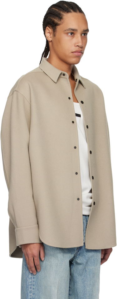 Paita Fear of God Fear of God Wool Cashmere Overshirt Beige | FGE230-330DWC, 1