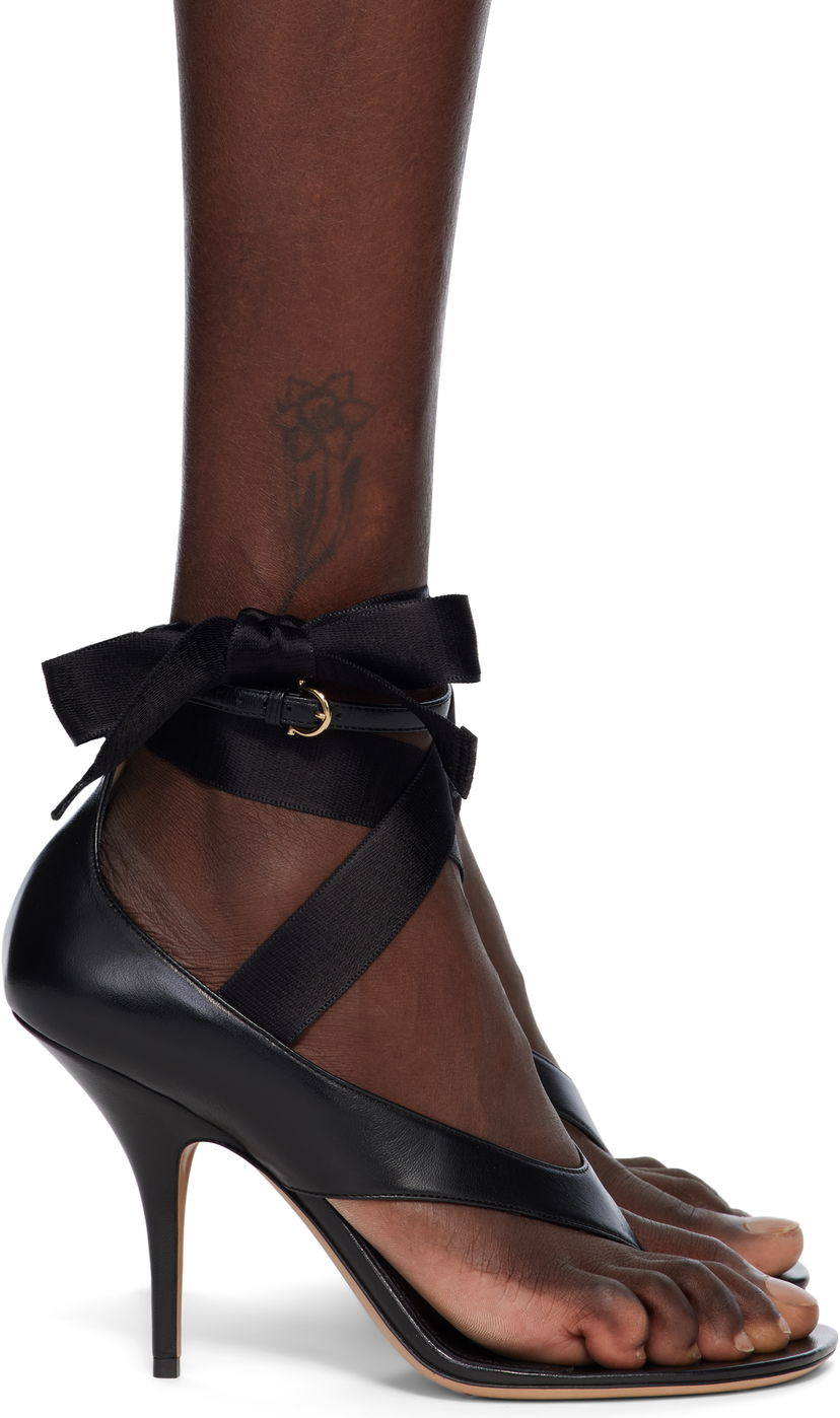 Asusteet FERRAGAMO Ferragamo Ribbon Heeled Sandals Musta | 782343