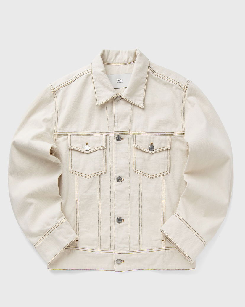 Takki AMI AMI Paris Classic Trucker Denim Jacket XXL Beige | HJK247.DE0039-136