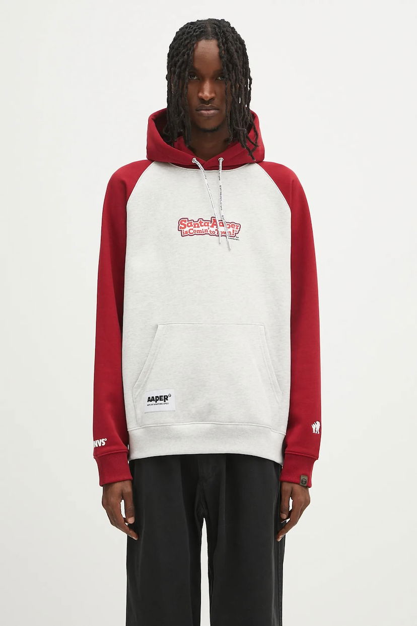 Huppari AAPE by A Bathing Ape AAPE By A Bathing Ape Raglan Hoodie Punainen | AAPSWMB381XXN
