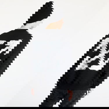 Huppari Off-White Off-White Spray Arrow Skate Crewneck Musta | OMBA054S25FLE0041001, 2