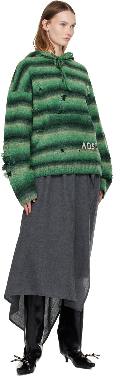 Huppari Andersson Bell Gradient Distressed Hoodie Vihreä | atb1391u, 3