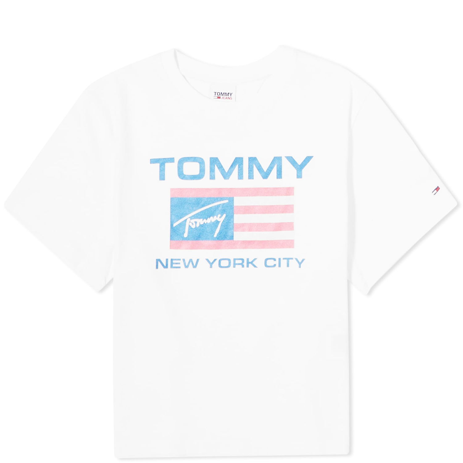 T-paita Tommy Hilfiger Modern Prep Flag Valkoinen | DW0DW16165YBR, 0