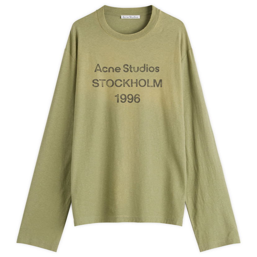 T-paita Acne Studios Edden U 1996 Long Sleeve T-Shirt, Size X-Small Vihreä | CL0197-AB7