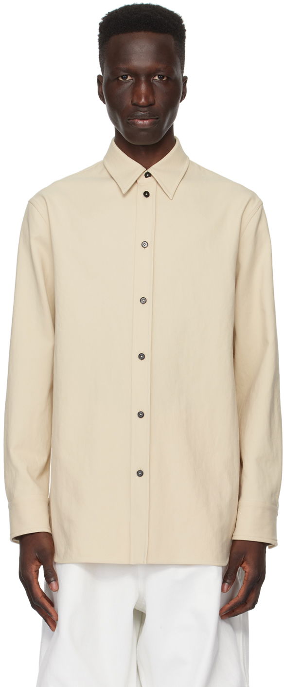 Paita Jil Sander Button Shirt Beige | J23DL0001_J70018