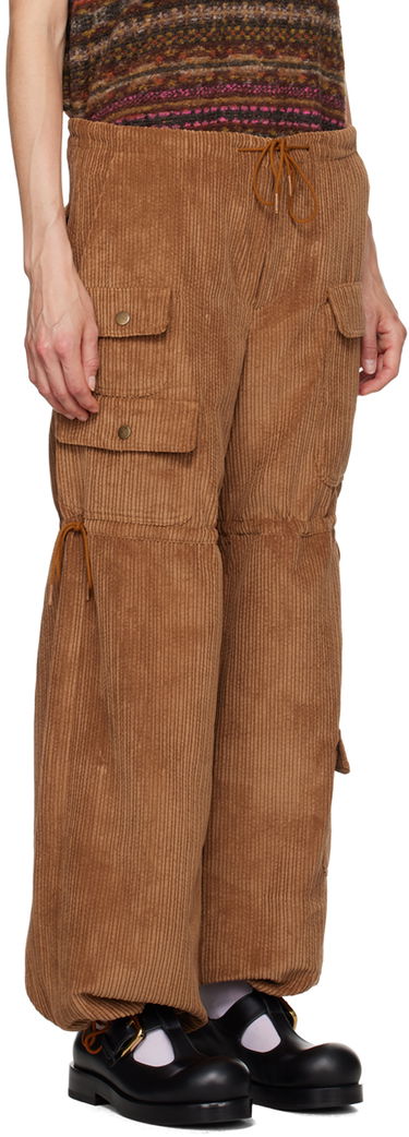 Cargo housut Anna Sui Corduroy Drawstring Cargo Trousers Ruskea | 624V40, 1
