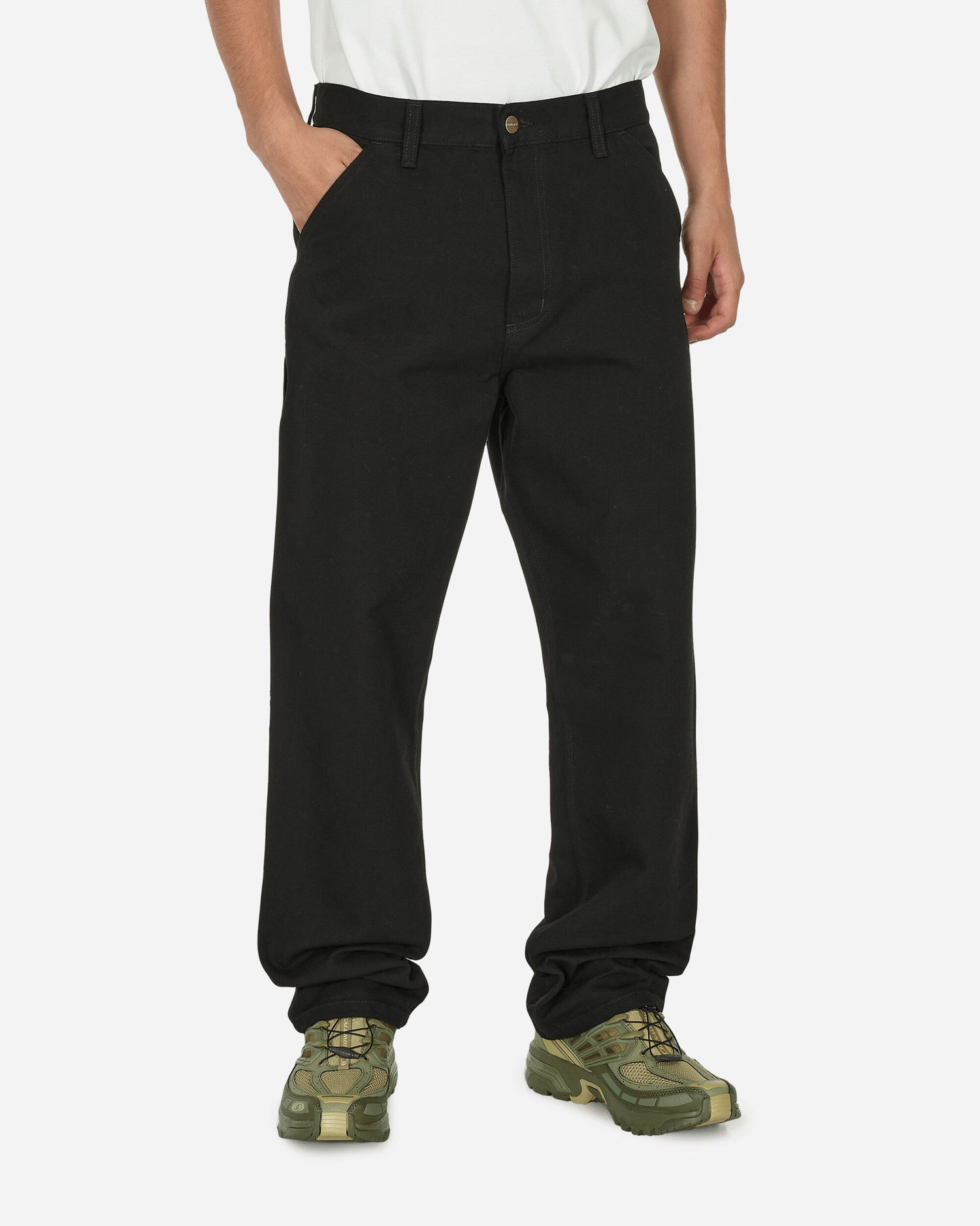 Housut ja farkut Carhartt WIP Single Knee Black Burgundia | I031497_89_02, 0