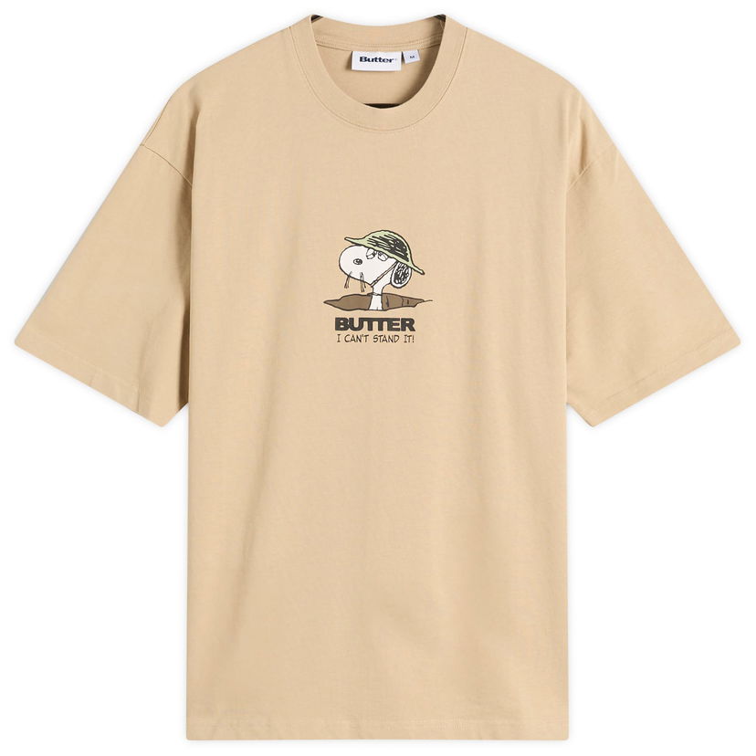 T-paita Butter Goods Peanuts Can't Stand It Graphic T-Shirt Beige | BGBP240101-WSA