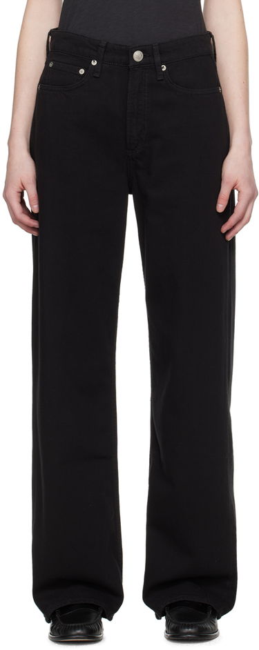 Jeans rag & bone Rag & Bone Logan Wide Leg Jeans Musta | WDD22H2935STBL, 0
