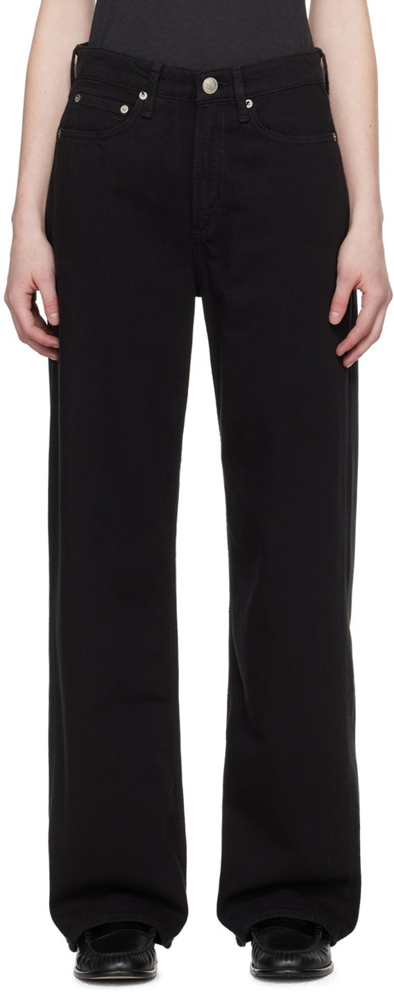 Jeans rag & bone Rag & Bone Logan Wide Leg Jeans Musta | WDD22H2935STBL