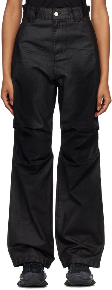 Cargo housut We11done We11done Tuck Straight Leg Jeans Musta | WD-DP1-23-383-W-BK, 0