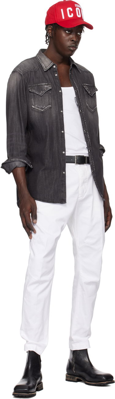 Paita DSQUARED2 Dsquared2 Classic Western Denim Shirt Harmaa | S74DM0848_S30826, 4