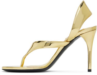 Asusteet Alaïa ALAÏA Heeled Thong Sandals Metallinen | AA3S122CK298, 2
