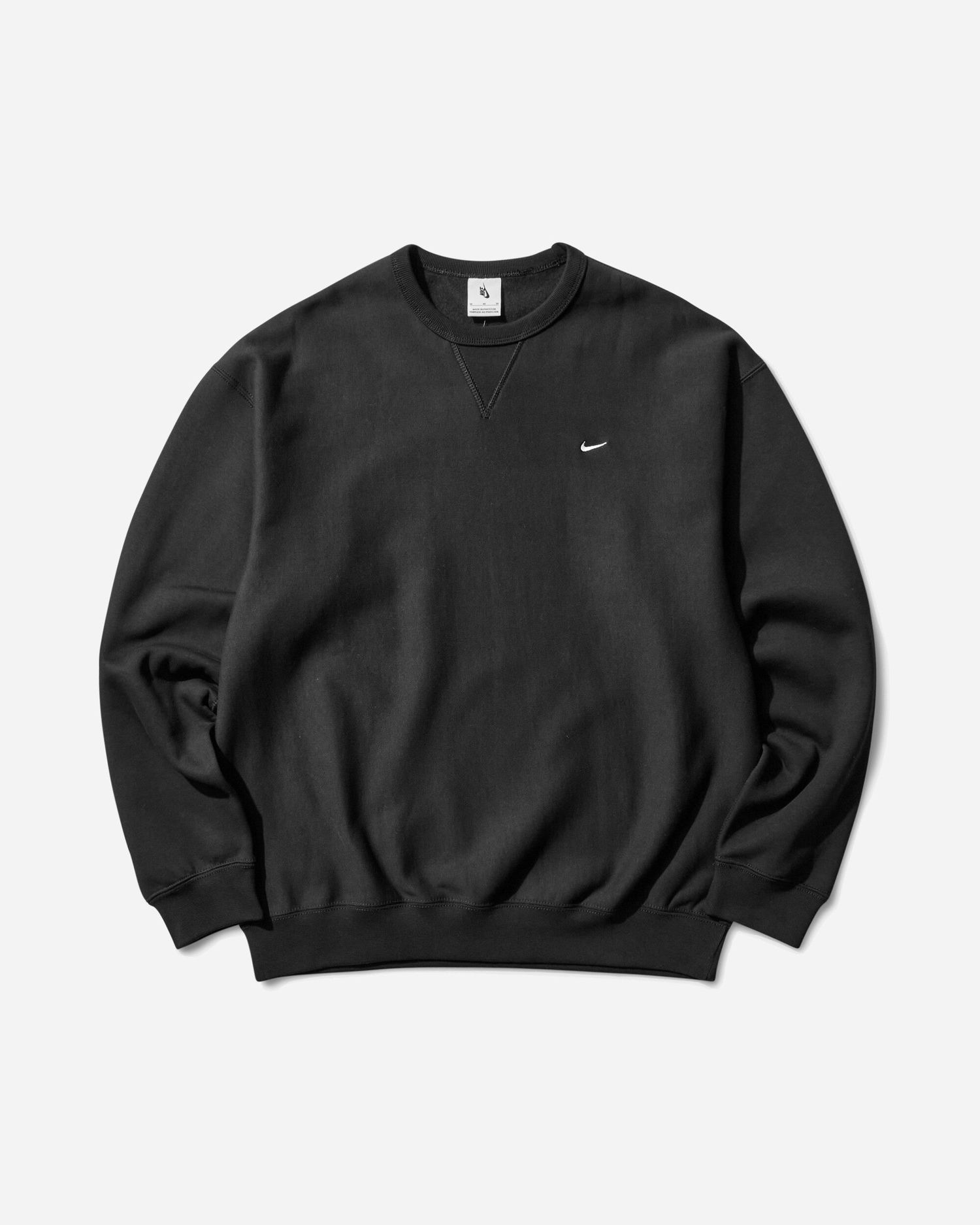 Huppari Nike Solo Swoosh Crewneck Sweatshirt Musta | HV1086-010, 1