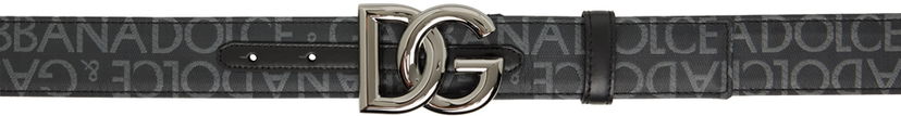 Vyöt Dolce & Gabbana Black Logo Belt Musta | BC4644AJ705
