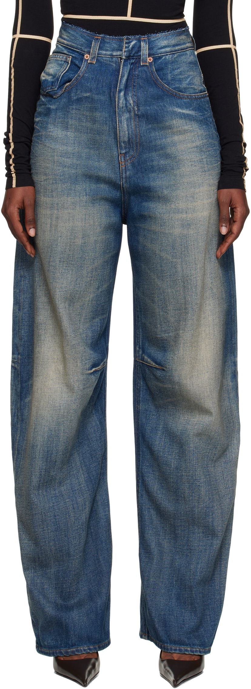 Jeans Maison Margiela Wide-Leg Jeans Sininen | S52LA0266 M30017