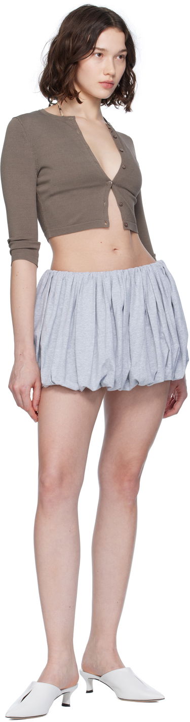 Villapaita Miaou Miaou Frida Cropped Cardigan Ruskea | 7033SK1ASH, 3