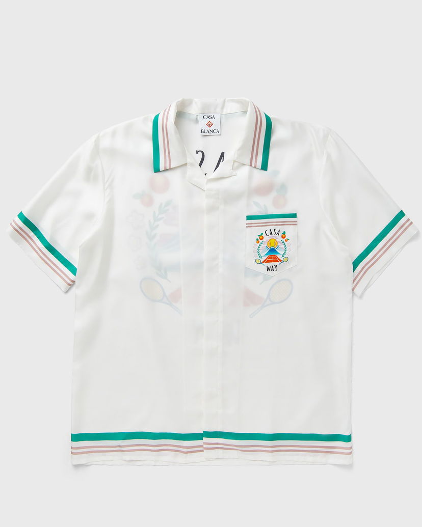 Paita Casablanca Cuban Collar Resort Shirt Valkoinen | MPF25-SH-003-07