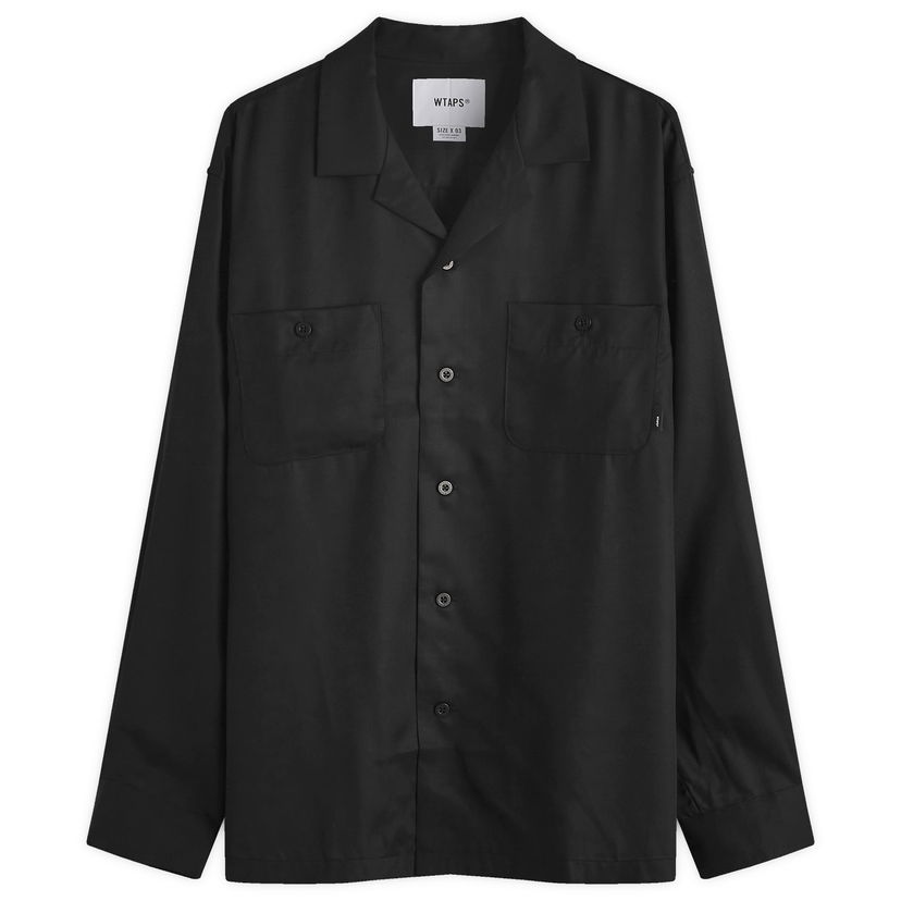 Paita WTAPS Shirt Open Stitch Large Musta | 242TQDT-SHM04-BLK
