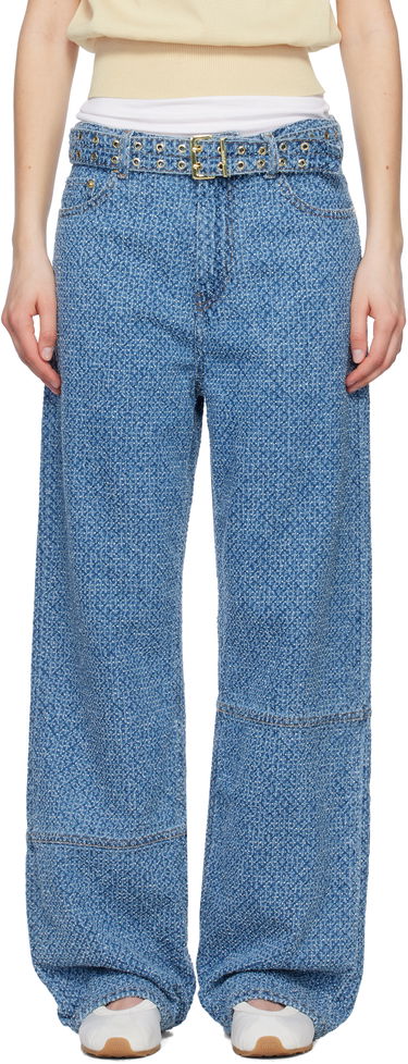 Jeans GANNI GANNI Izey Fluffy Belt Jeans Sininen | J1721, 0