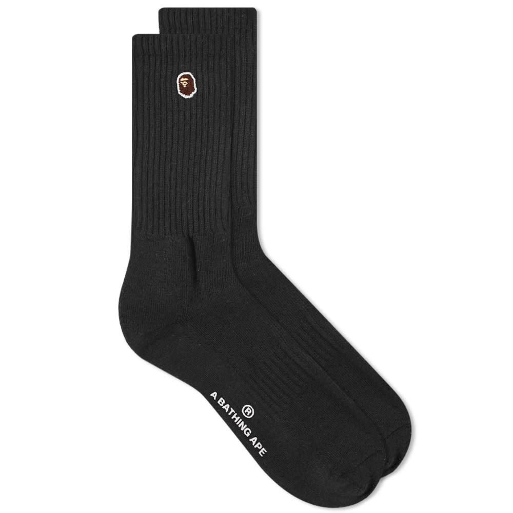 Sukat BAPE A Bathing Ape Ape Head One Point Sock Musta | 001SOI801002M-BLK, 0