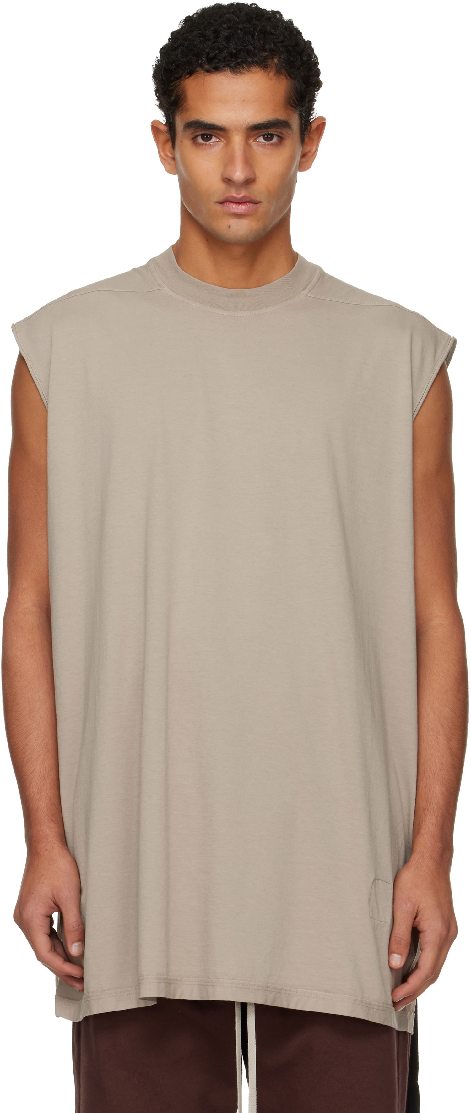 Tankkitoppi Rick Owens DRKSHDW Concordians Tarp Sleeveless T-shirt Beige | DU02E7158 RN, 0