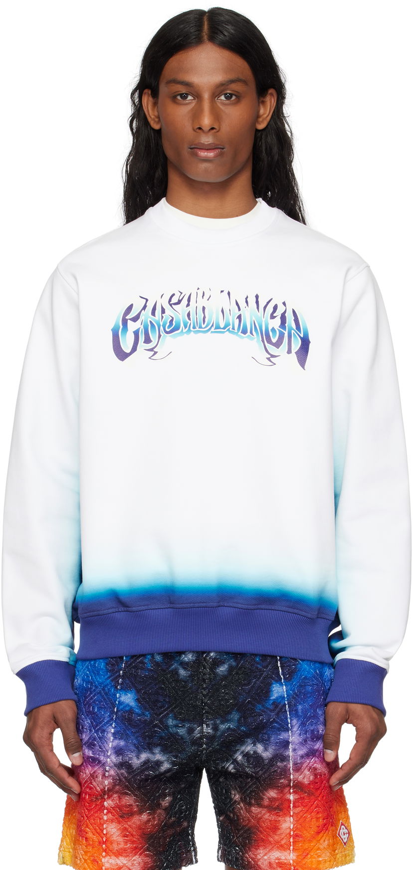 Villapaita Casablanca Casablanca Fade Sweatshirt Valkoinen | MS25-JTP-349-01